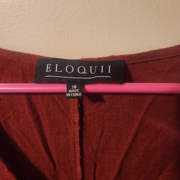 Eloquii Full Sleeve Maxi Dress with Slit - Picture 3 of 6